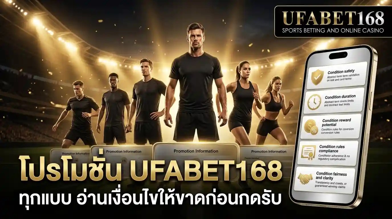 โปรโมชั่น UFABET168 ทุกแบบ อ่านเงื่อนไขให้ขาดก่อนกดรับ