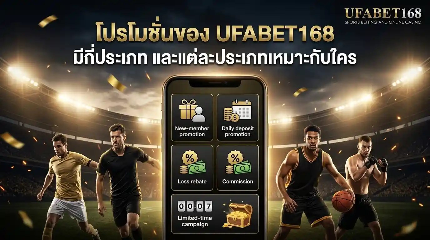 โปรโมชั่น UFABET168 ทุกแบบ อ่านเงื่อนไขให้ขาดก่อนกดรับ