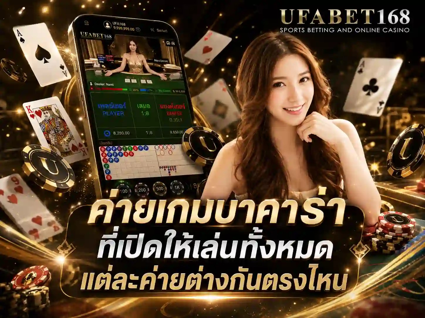 บาคาร่าออนไลน์ UFABET168 คาสิโนสดเว็บตรง ครบทุกค่าย ฝากถอนออโต้