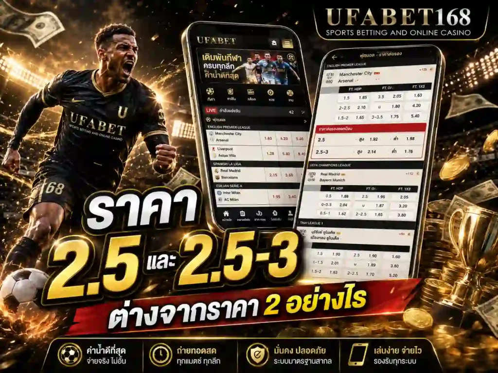 ราคาบอลสูง 2-2.5 UFA