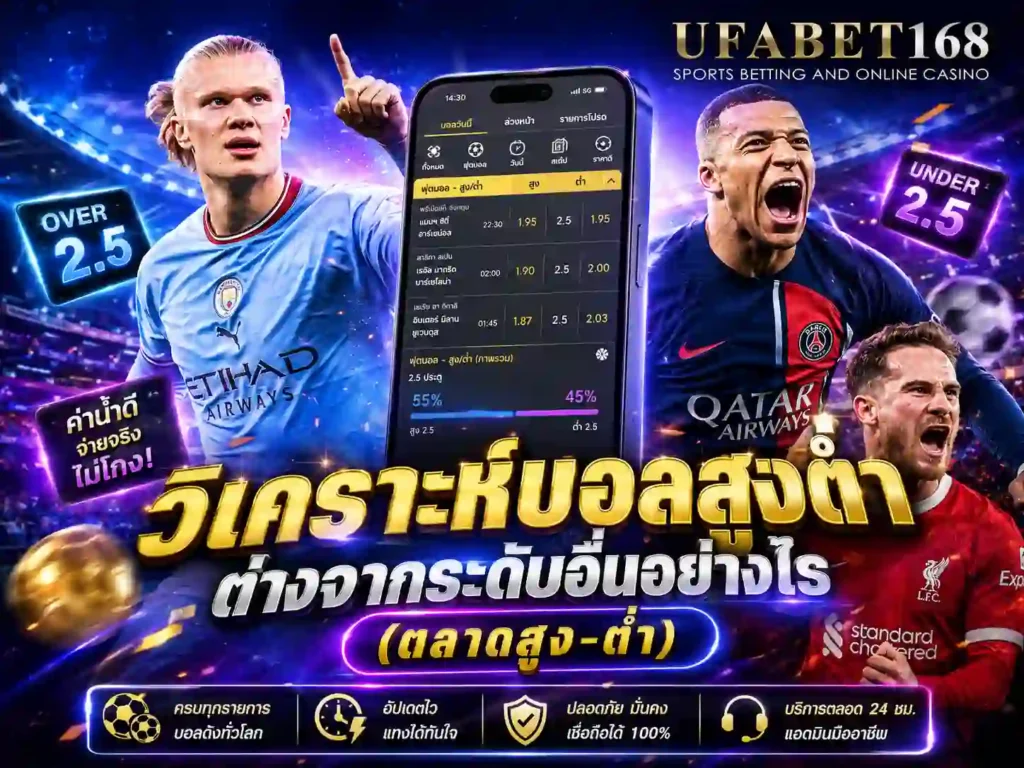 วิเคราะห์บอลสูงต่ำ UFABET168